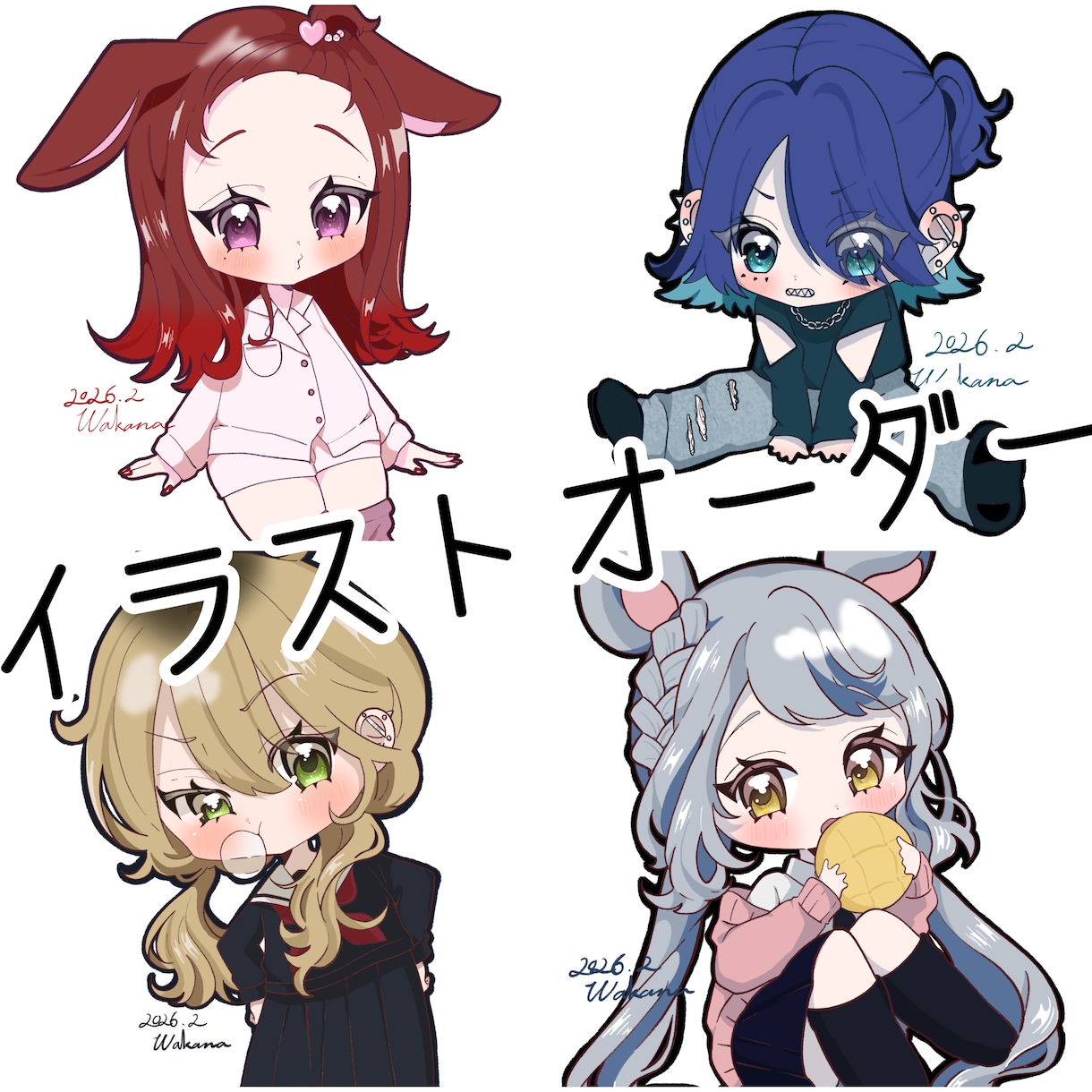 ドールのようにちまっと可愛い♡女の子描きます ドールのような可愛らしさを、あなたのキャラに。 イメージ1
