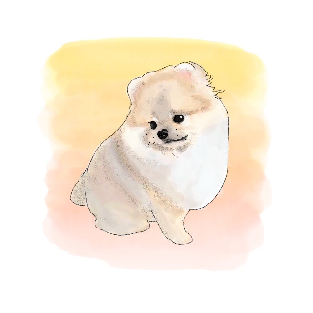 水彩画風デジタルでペットを描きます かわいいペットアイコンを作成します！ イメージ9