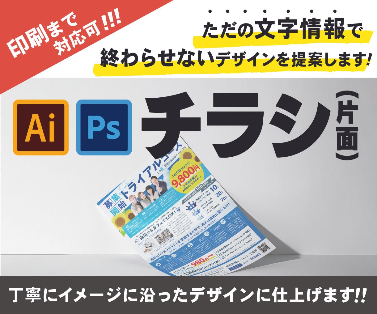 ただの文字情報で終わらせないチラシを制作します 〜開店やイベントで集客したい方、告知チラシを作りたい方へ〜 イメージ1