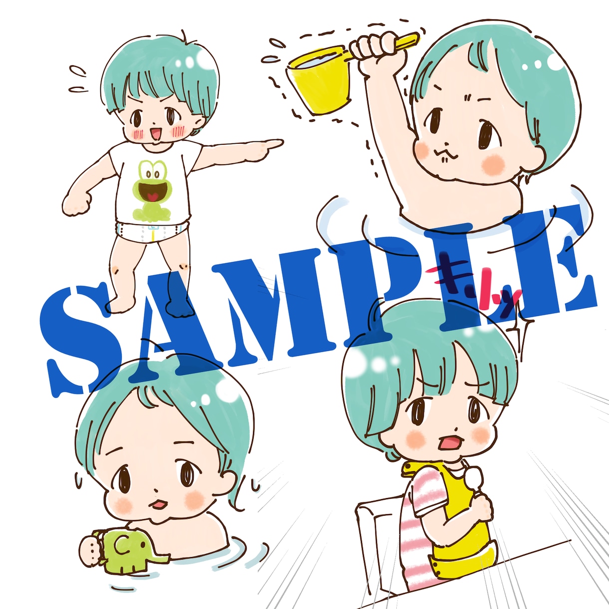 シンプルでかわいいイラストを描きます お手軽で使いやすいカットイラストをお届け！ イメージ1