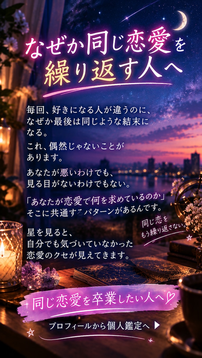 仕事・恋愛・人生の悩みを本格鑑定します 西洋・インド占星術と四柱推命を統合 イメージ2