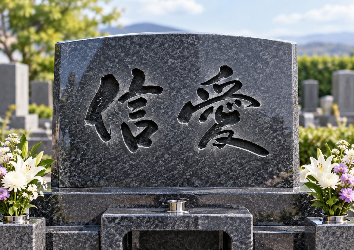 大切なお墓に刻む、心を込めた筆文字をお書きします 書道を学んだ書き手が、大切な想いを筆文字にします イメージ1