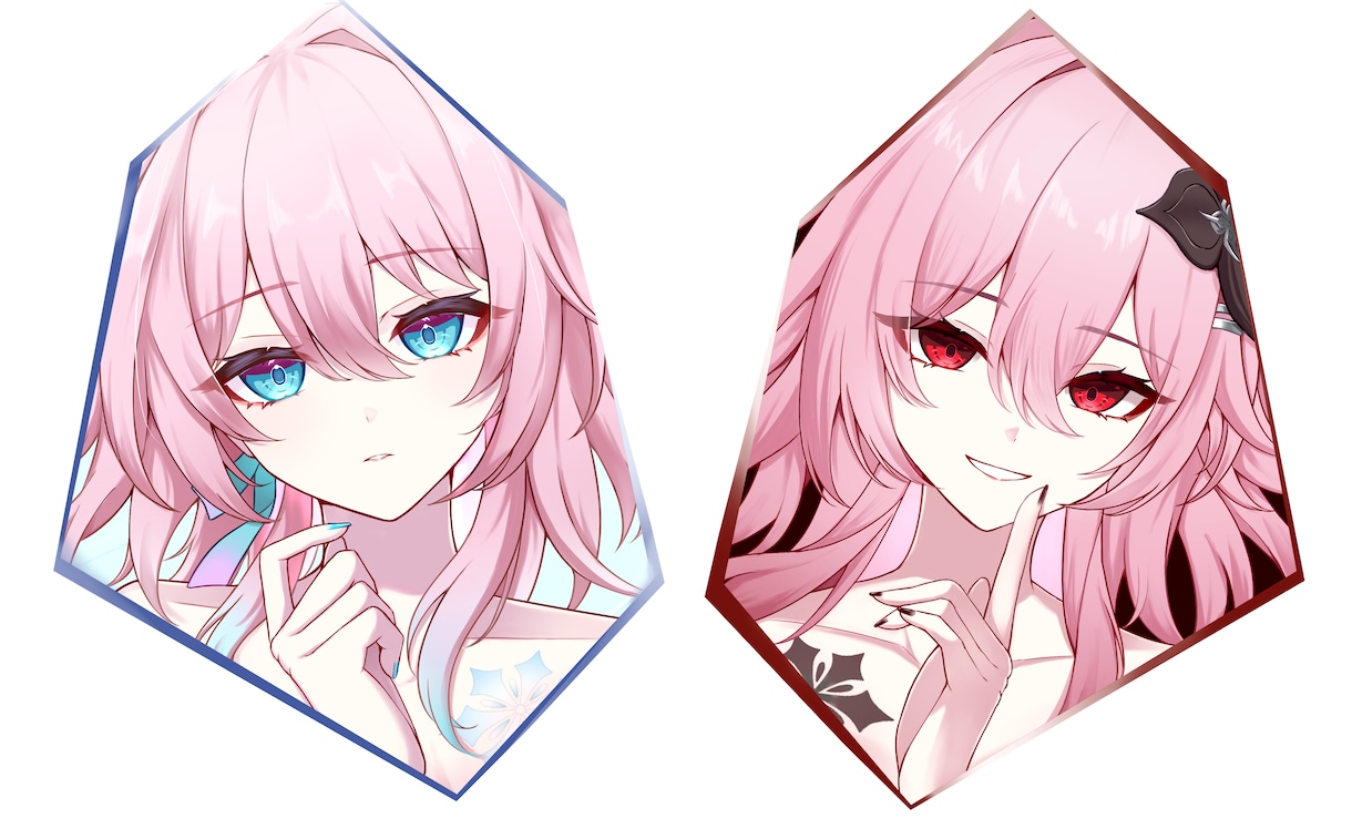 歌ってみた・ボカロMV用イラスト制作します 表情差分2種まで追加料金不要！オリジナルデザインも可能！ イメージ2