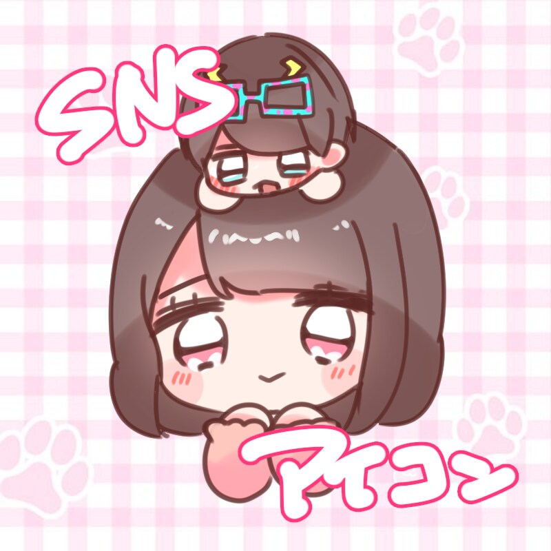 SNS夢絵アイコンお描きします もえもえキュンなアイコンです♡ イメージ1