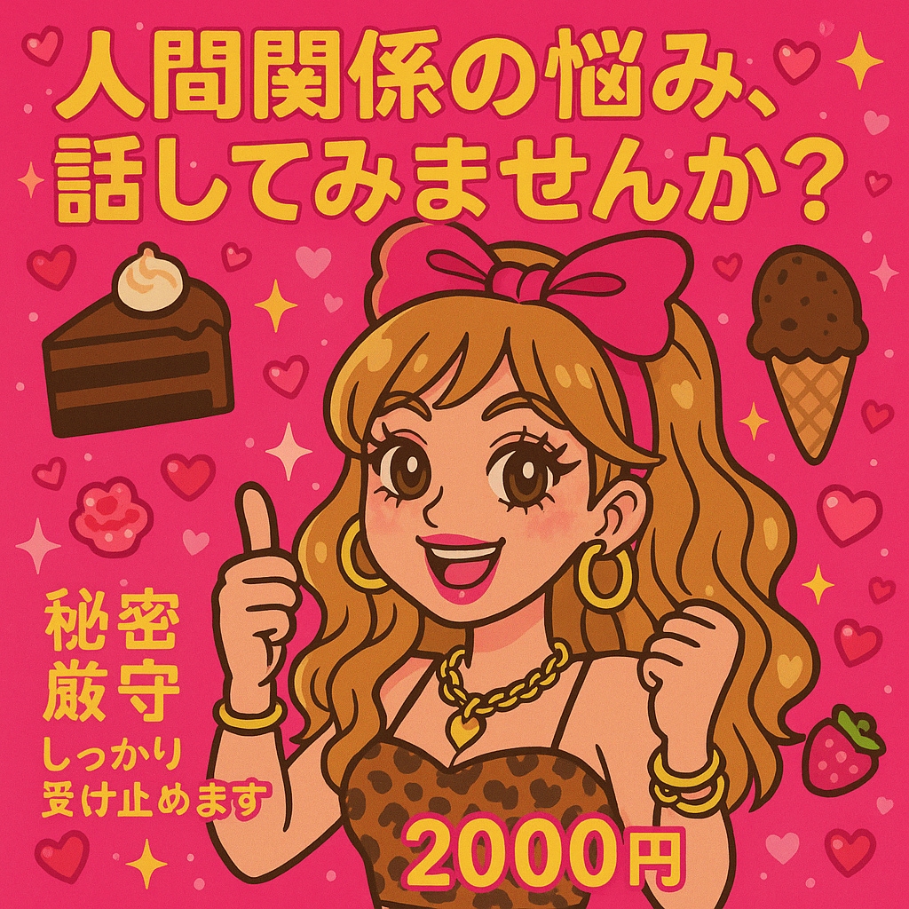 悩み相談・人間関係の悩み 恋愛相談の方も来ます 人間関係の悩み・恋愛のモヤモヤ何でも聴きます！ イメージ1