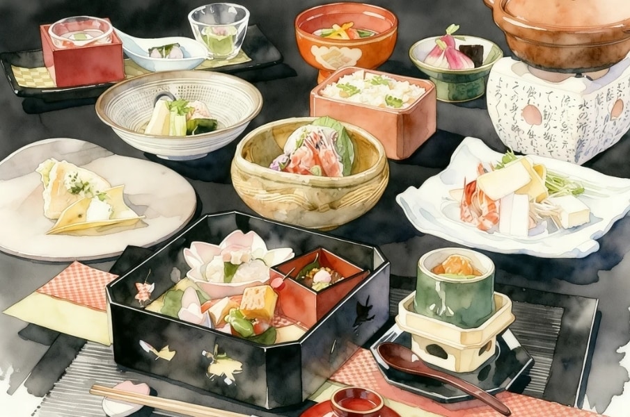 お腹が空く、温かみある食べ物イラスト描き上げます 透明彩色の繊細なタッチ。メニュー表やSNSに最適です！ イメージ6
