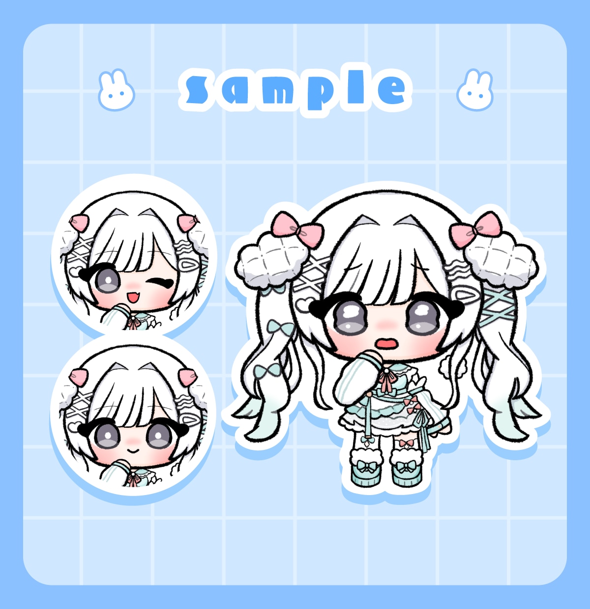 配信活動・グッズ展開向けのミニキャラ制作します Vtuber・アイドル向け！もちもちミニキャラ制作します イメージ10