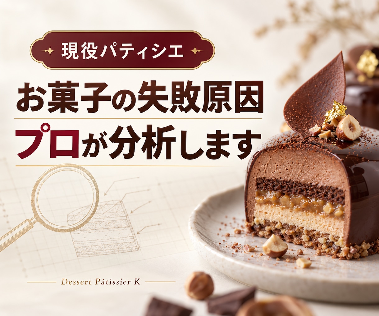 現役パティシエがお菓子作りの失敗を分析します 現役パティシエが配合・工程・焼成から改善策をご提案 イメージ1