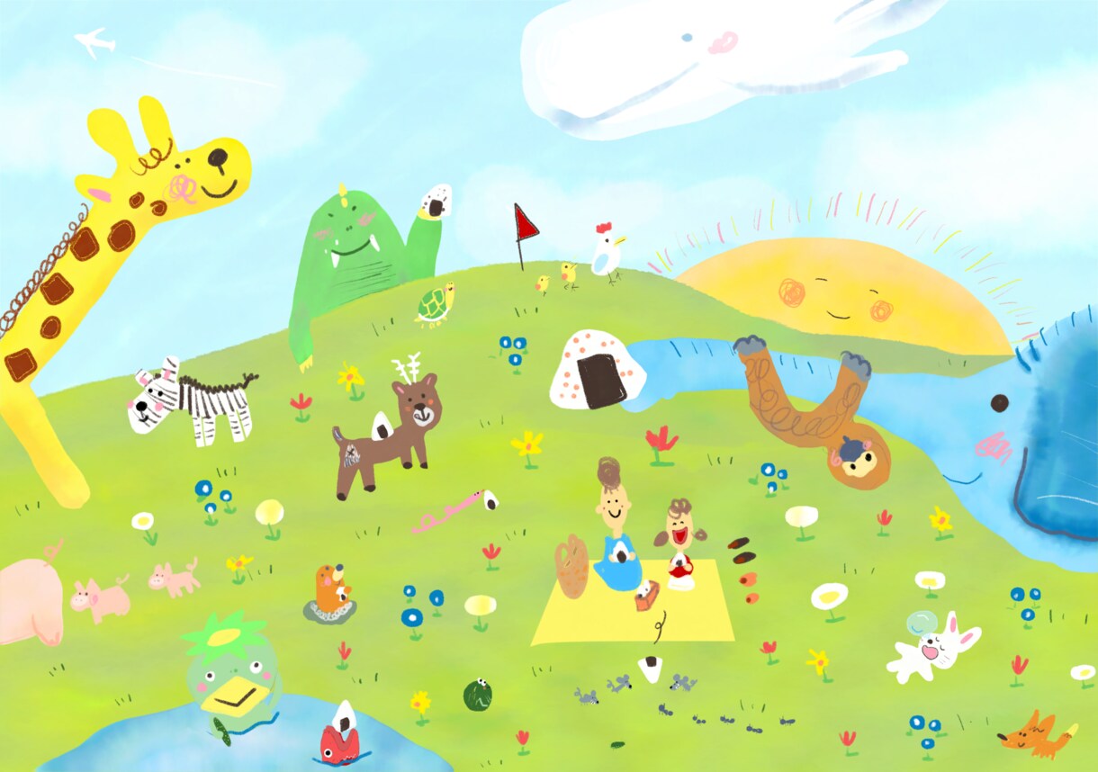 こころあたたまる　一枚絵描きます 絵本のようなゆるかわイラストを描きます イメージ4