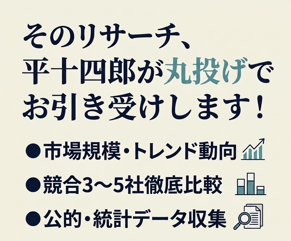 ビジネスに役立つ市場調査・競合分析を代行します 迅速かつ実務での使いやすさを重視し、取り組みます。 イメージ2