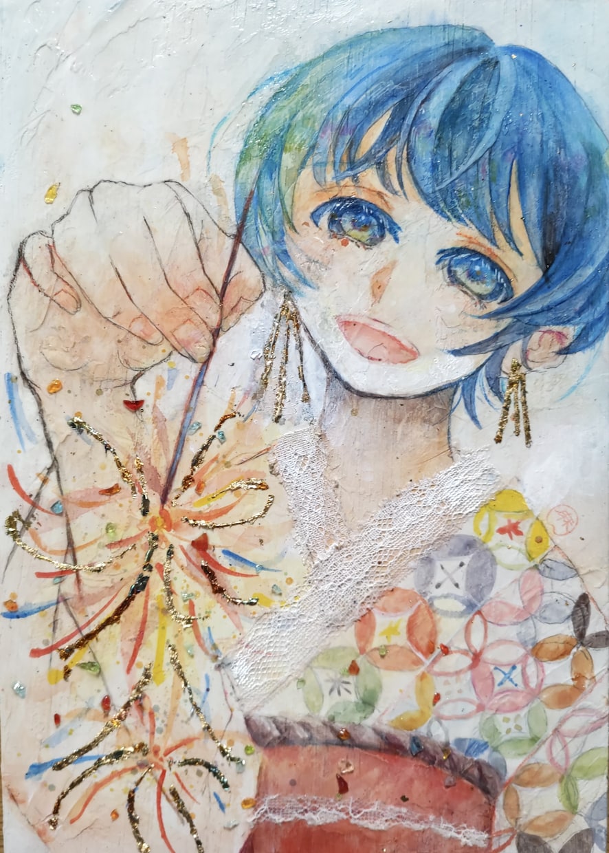 ハガキ大からA4サイズまでイラスト描きます 鮮やかな透明水彩絵の具で世界で一枚のアート作品を イメージ4