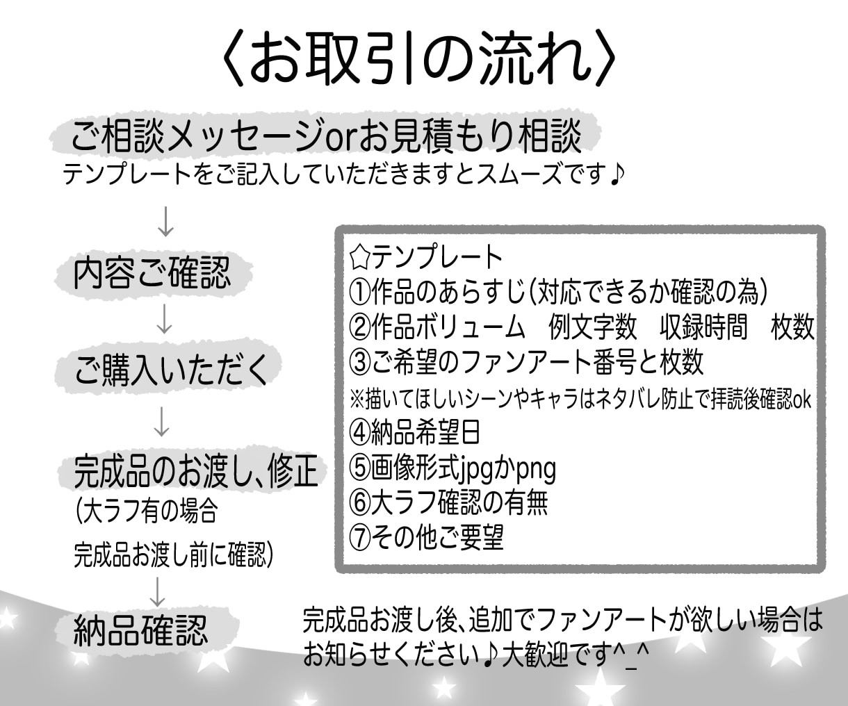 感想、漫画等モノクロイラストファンアート描きます 【2名様限定価格】一次創作小説漫画お待ちしてます⭐︎甘口のみ イメージ3