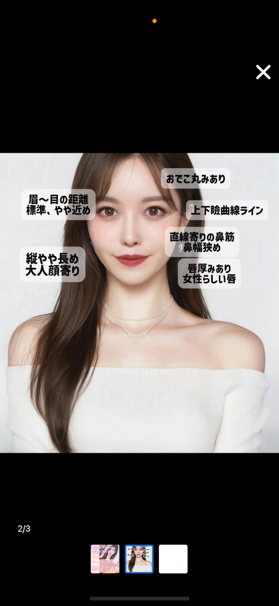 理由までわかる手書き解説の顔タイプ診断します ご相談内容に合わせて、あなただけのPDFカルテを作成します イメージ2