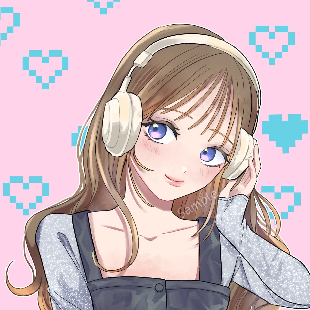 ガーリーキュートな女の子イラストお描きします かわいいアイコン・サムネ・立ち絵★ボーイッシュ女子や男性も◎ イメージ7