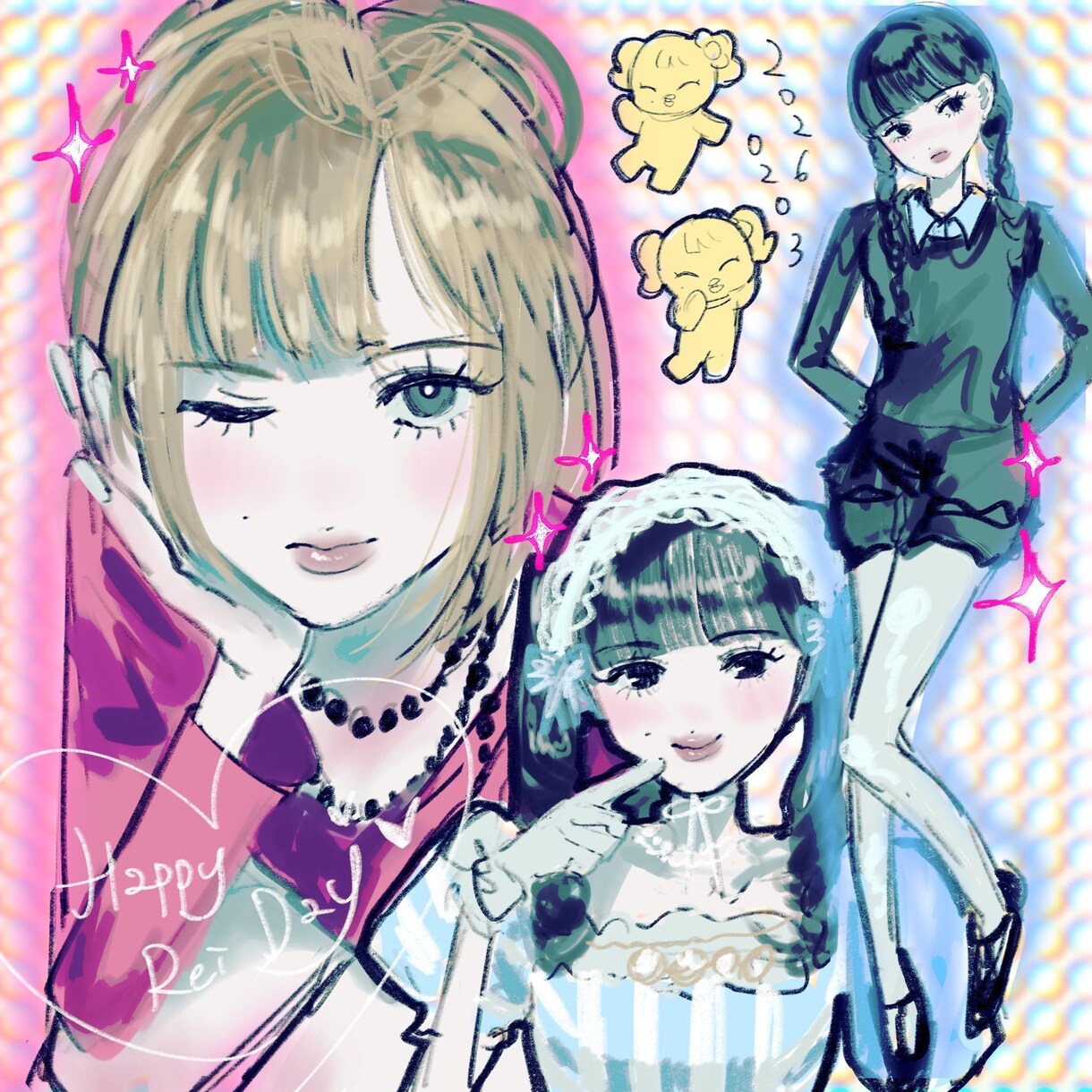 かわいくてキラキラなイラストを描きます 色遣い・カワイイには自信があります！ イメージ5