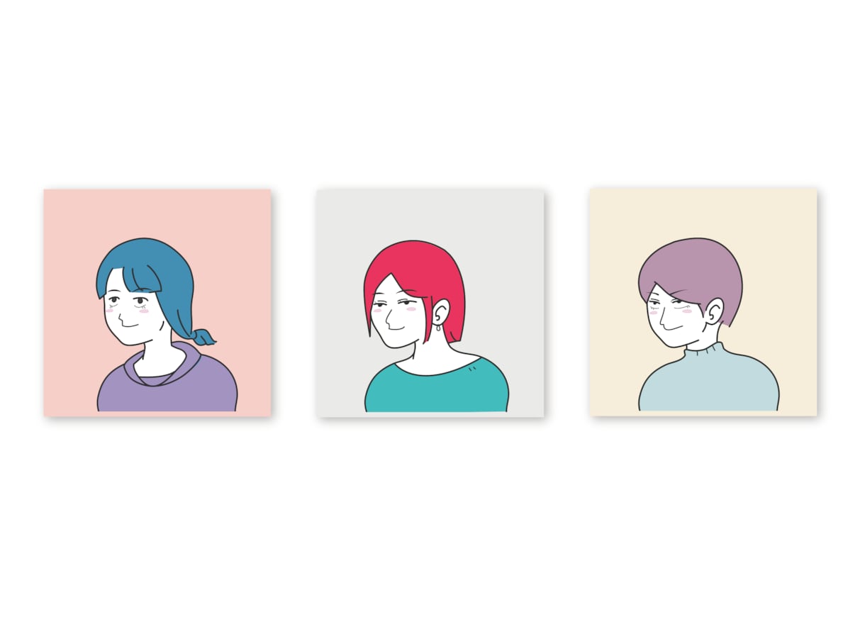 あなたのイメージでキャラクターを作成します SNSのアイコン等で使いやすいシンプルなイラストです イメージ4