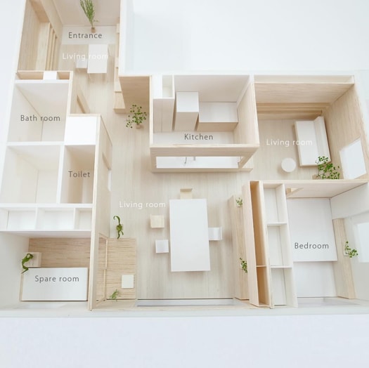 一級建築士が素材感を表現した住宅模型を製作しをます 設計意図や空間の魅力を伝える模型を丁寧に作成します イメージ9