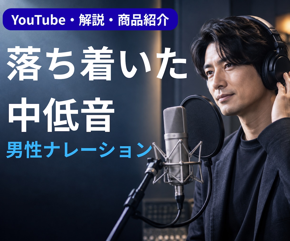 落ち着いた中低音の男性声でナレーション収録します YouTube・解説・商品紹介に、自然な男性声をお届けします イメージ1