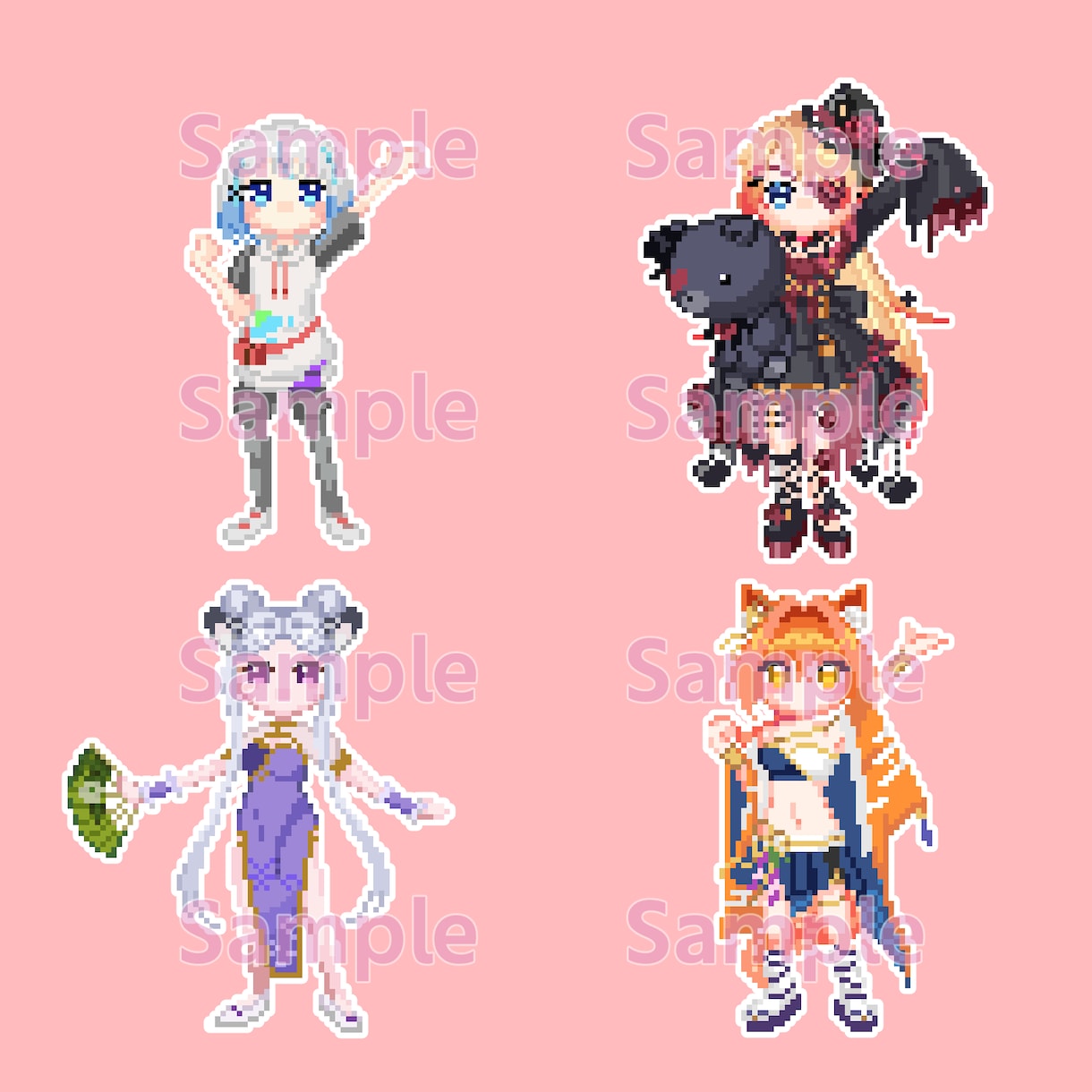 ドット絵立ち絵作成します 選べる6種のポーズ！グッズにもお使いいただけます イメージ4
