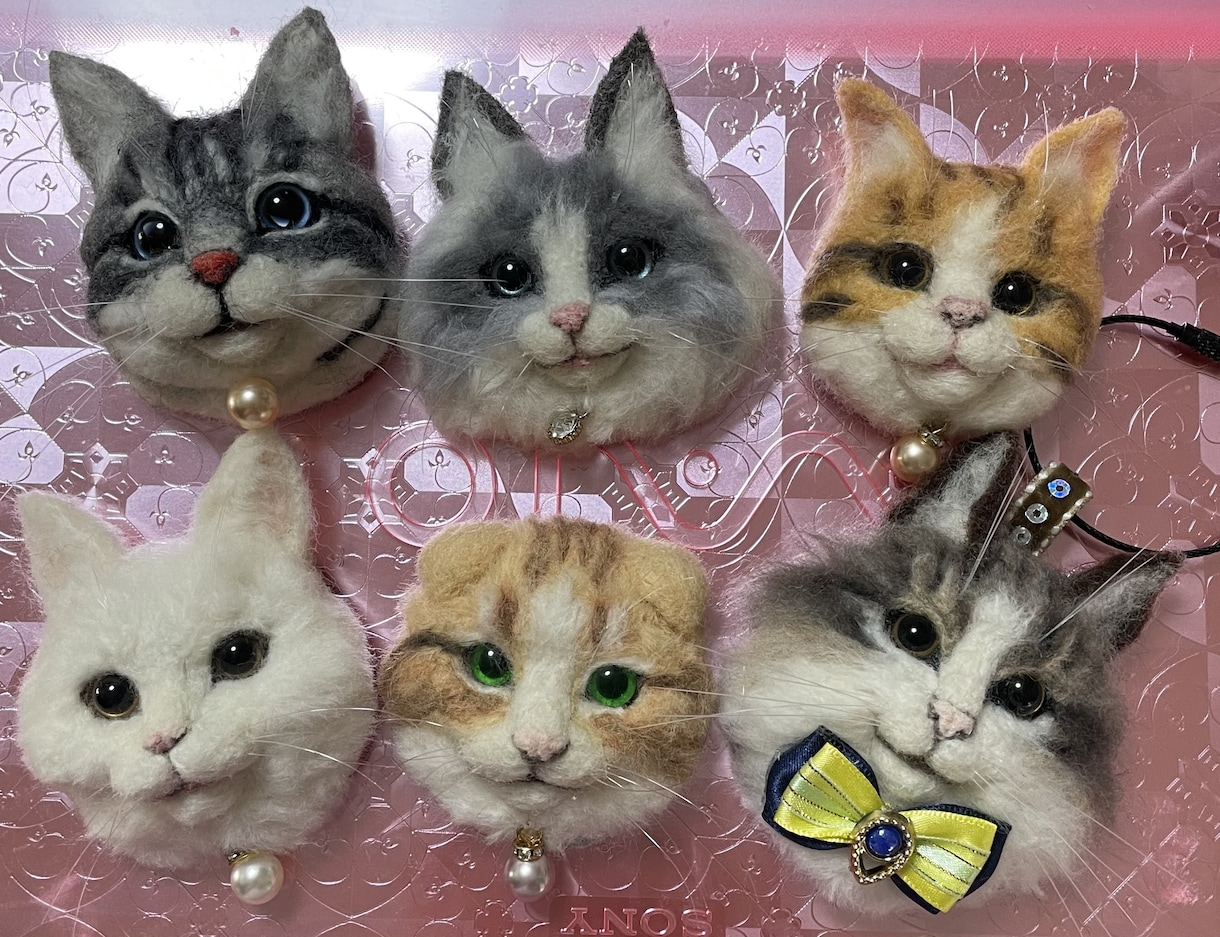 羊毛フェルトで世界に一つの愛猫犬アクセを作製します 世界に一つ　あなただけのオンリーワンをお楽しみ下さい♪ イメージ1