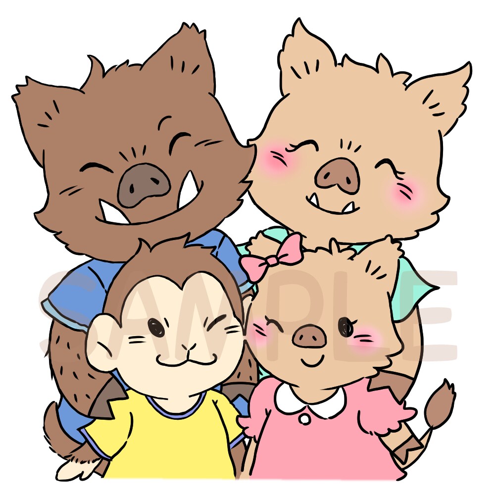 商用OK！可愛らしく愉快な生き物イラスト描きます 記念日やアイコンなどに！キャラクター寄りのタッチで描きます！ イメージ2