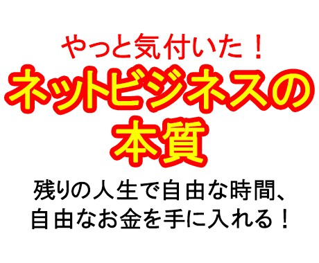 やっと気付いた、ネットビジネスの本質！教えます ノウハウコレクターから脱却する方法 イメージ1