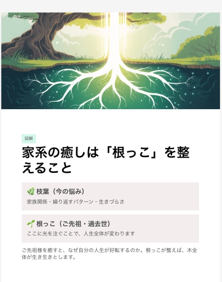 根深いご先祖様・過去世の悩みに浄化ヒーリングします 家系の負の連鎖からあなたを解放、魂のルーツを癒し光を照らす イメージ5