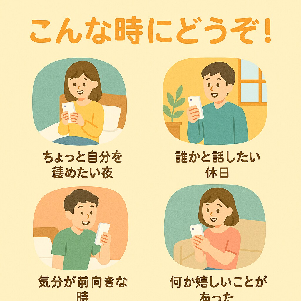 明るい話限定！“ちょっといいこと”聞きます 嬉しいこと、話したい人に。話にくい自慢もOK! イメージ4