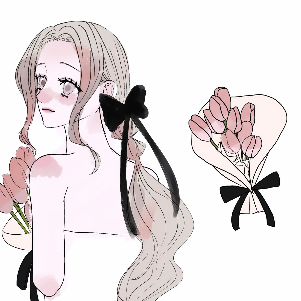 大人可愛い♡ナチュラルアイコン描きます コスメや美容、女性向けのイラストです。 イメージ1