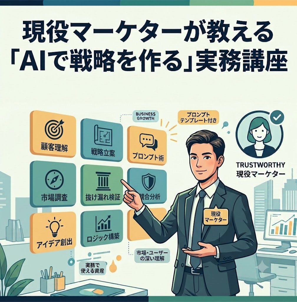 AIでマーケを効率的×効果的にします 現役マーケターが教えるマーケティングをAIでもっと高度に イメージ1