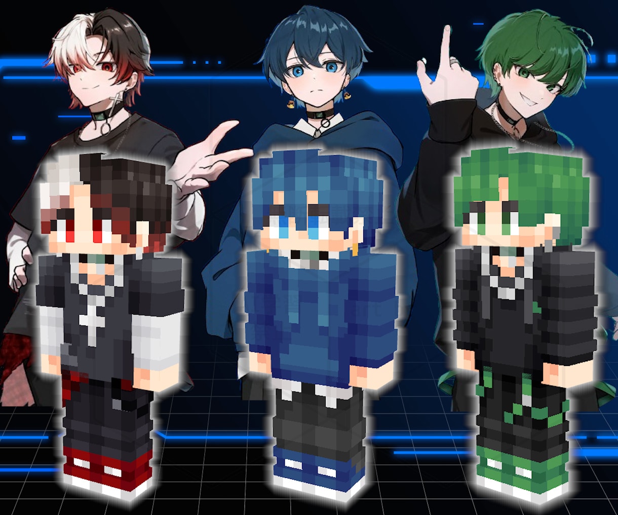 大手企業Vtuber案件多数!再現度に自信あります マイクラスキン作る系YouTuberがあなたのスキン作ります イメージ8