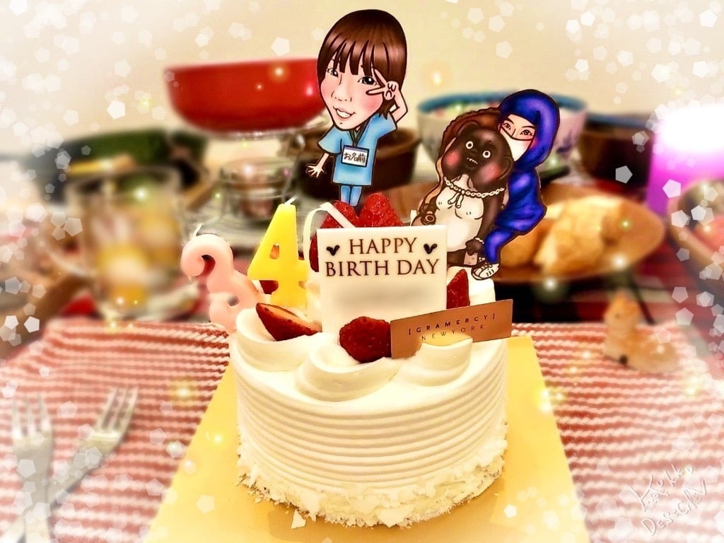 誕生日ケーキに飾れるオーダー似顔絵を制作します ケーキに飾ってサプライズ、その後記念にずっと残せる似顔絵です イメージ9