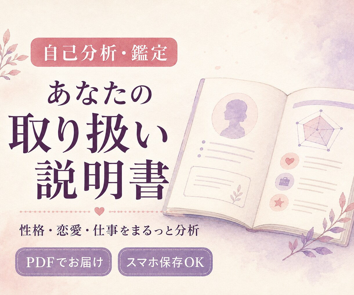 あなたの取り扱い説明書作ります 性格・恋愛傾向を可視化します！！！ イメージ1