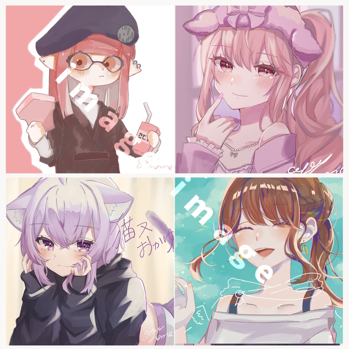 魅力的なSNSアイコン・立ち絵お描きします かっこかわいいキャライラストならなんでもお任せください！ イメージ2