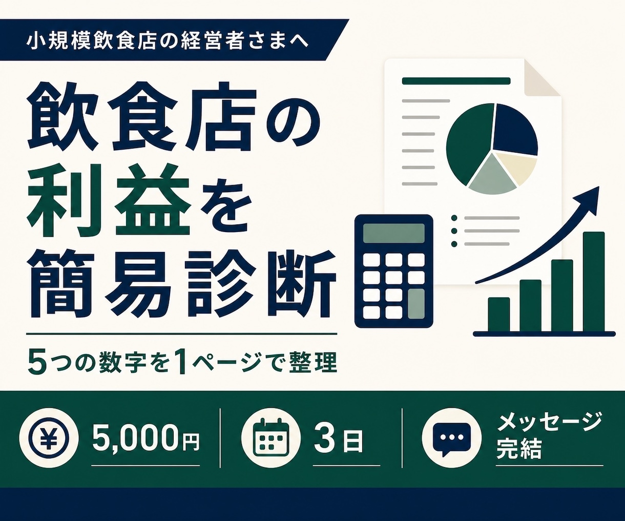 飲食店の利益を5つの数字で簡易診断します 原価・人件費・固定費から改善の入口を整理 イメージ1