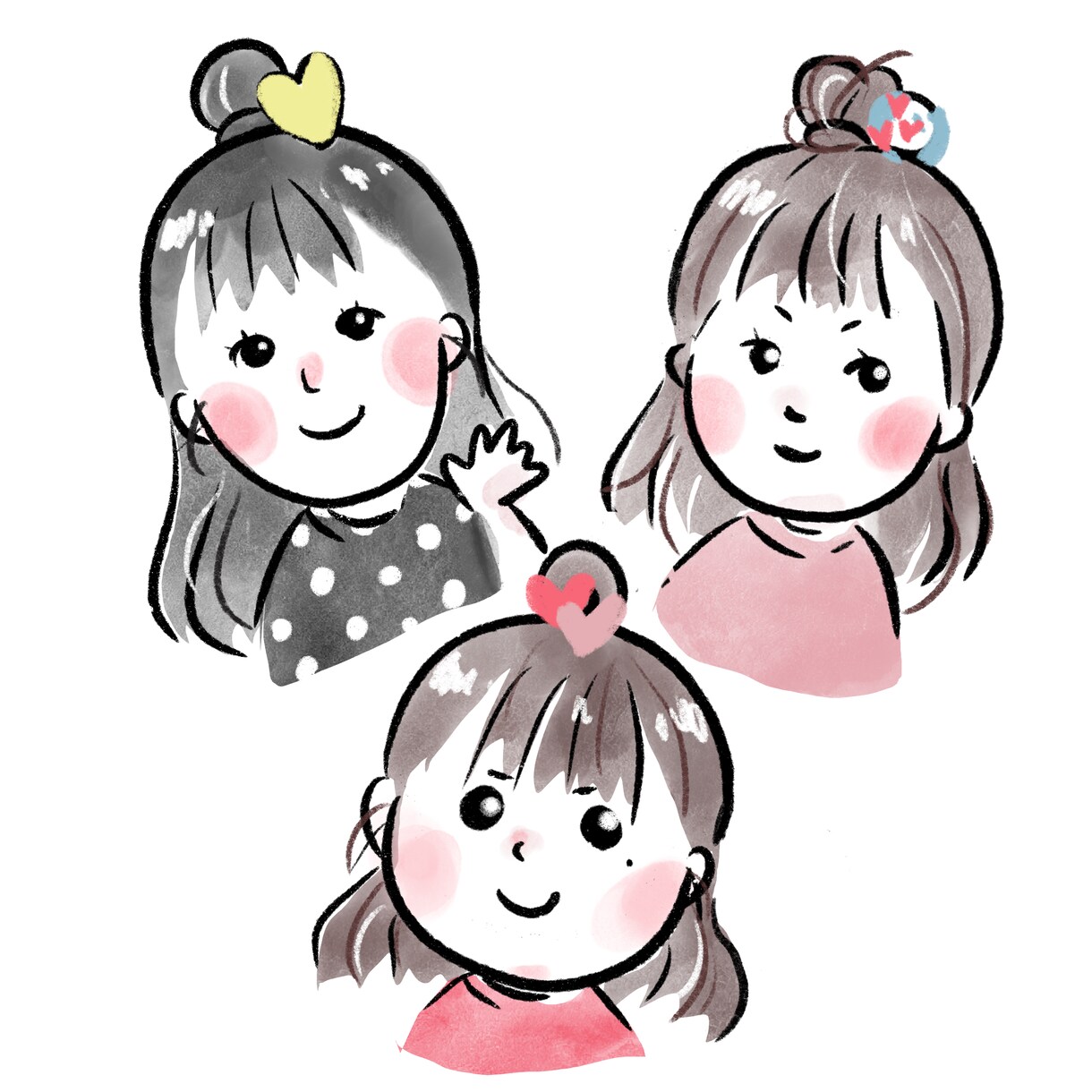 ふんわり優しい似顔絵アイコン描きます あたたかみのある手書きタッチで、似顔絵アイコンをお描きします イメージ3