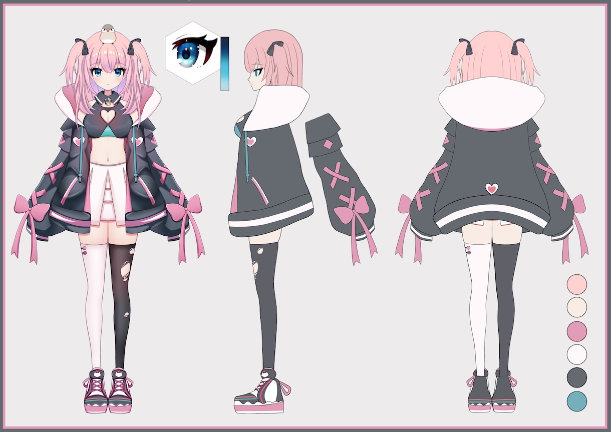 V体のキャラデザからモデリングまで一括制作します 実績作りのため、先着2名様限定！特別価格！！ イメージ4