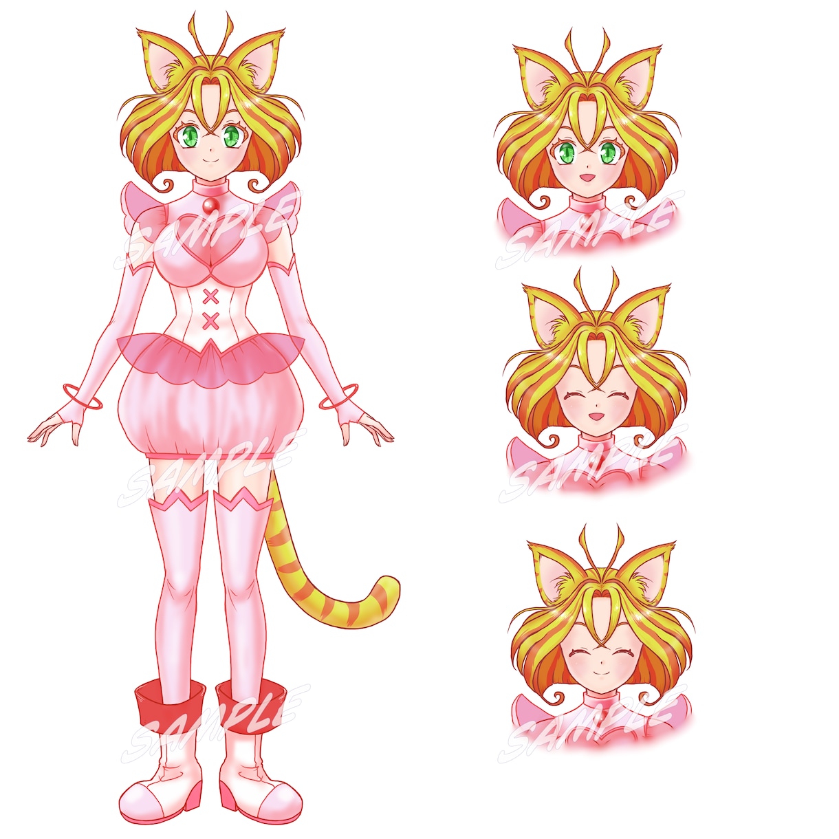ネコミミの女の子の立ち絵(完成品)販売します イリアム対応の立ち絵、表情差分あり イメージ1