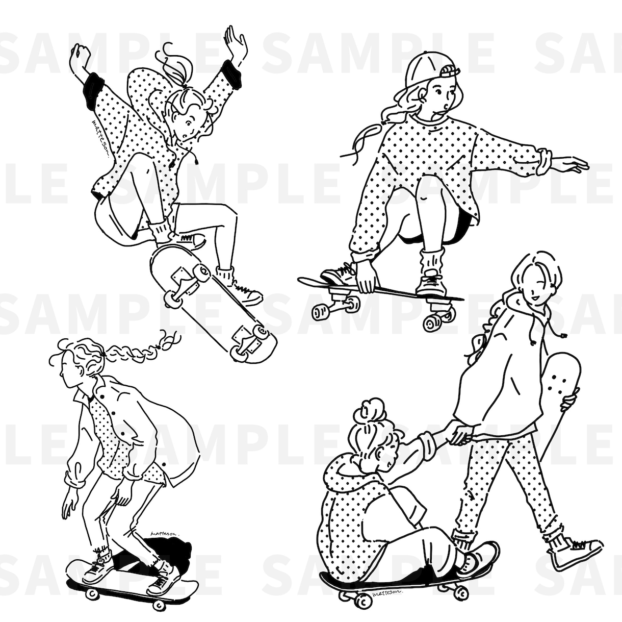 お洒落&伝わる★カットイラスト作成します ビジネス・ファション・美容などシンプルなタッチで形にします！ イメージ4