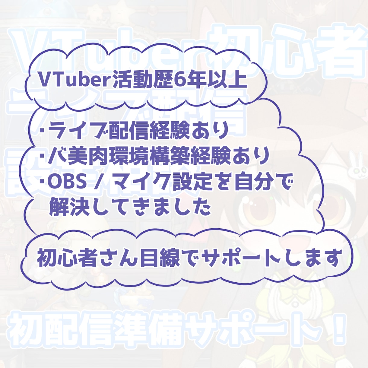 VTuber初心者のライブ配信設定の相談に乗ります OBSなど、初配信に向けた環境づくりのお悩みを解決します！ イメージ4