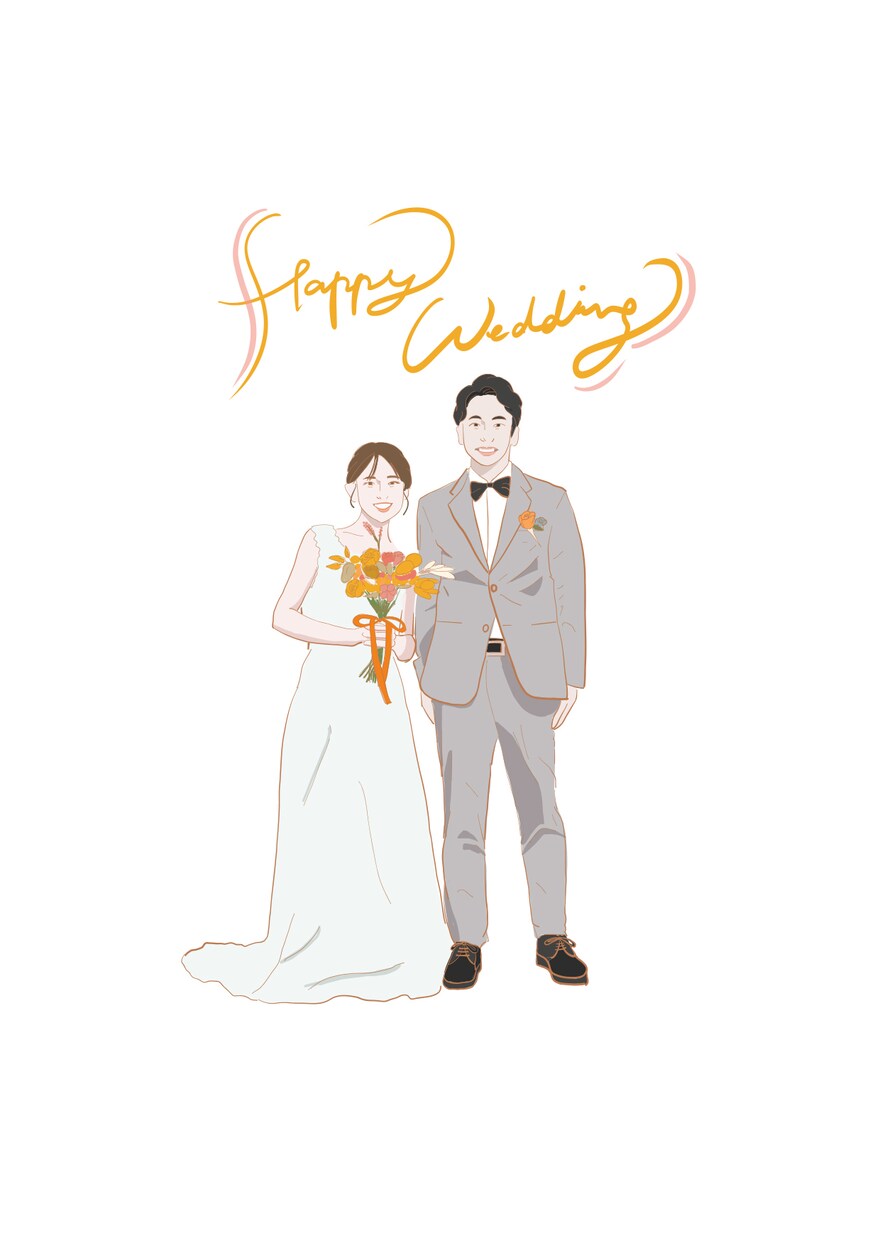ウェディング関連イラスト描きます シンプルかつ柔らかい印象のイラストを1-2日で納品します！ イメージ1
