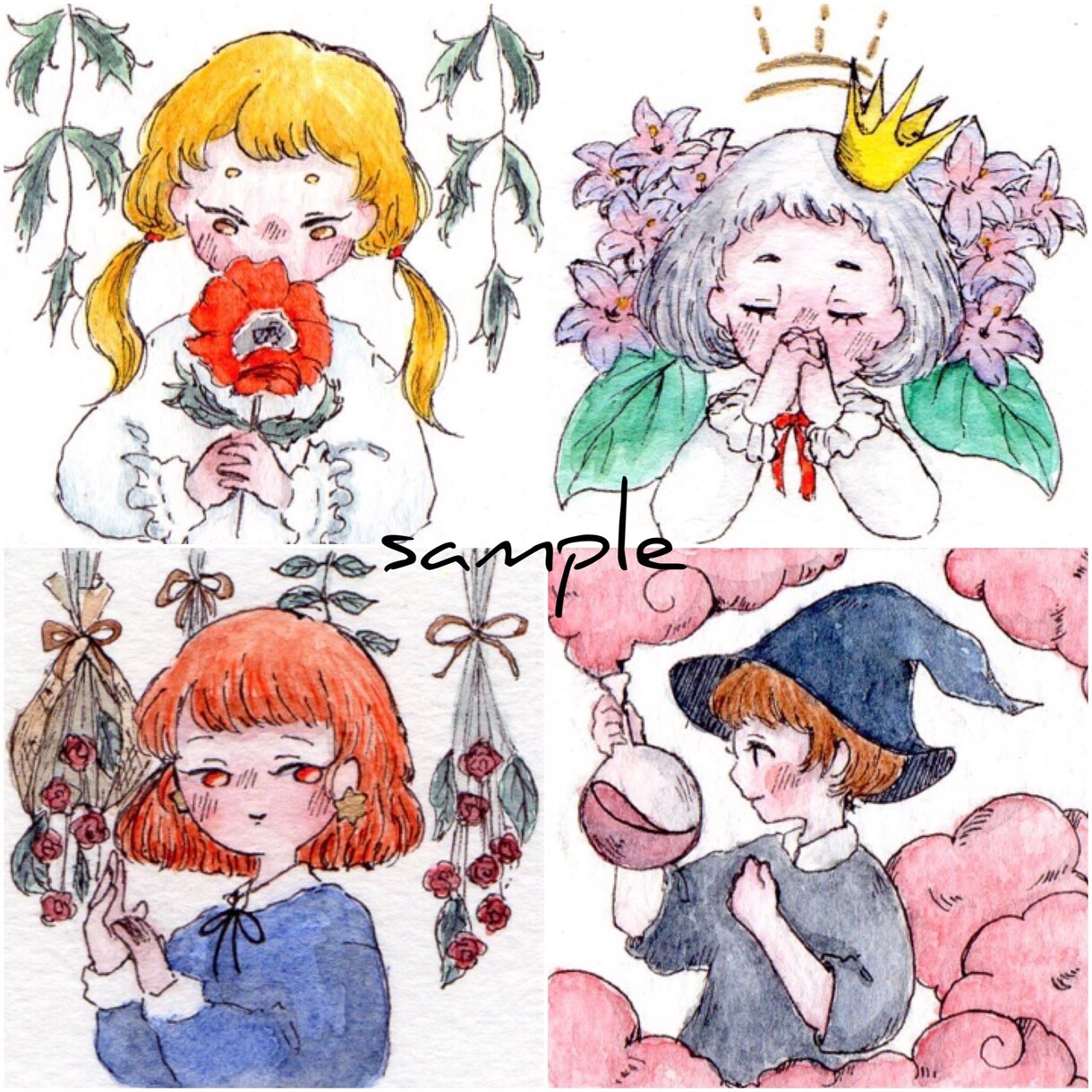 似顔絵OK！アイコンを透明水彩にてお描きします SNSに顔写真は。。という方、可愛いイラストにしたい方に。 イメージ2