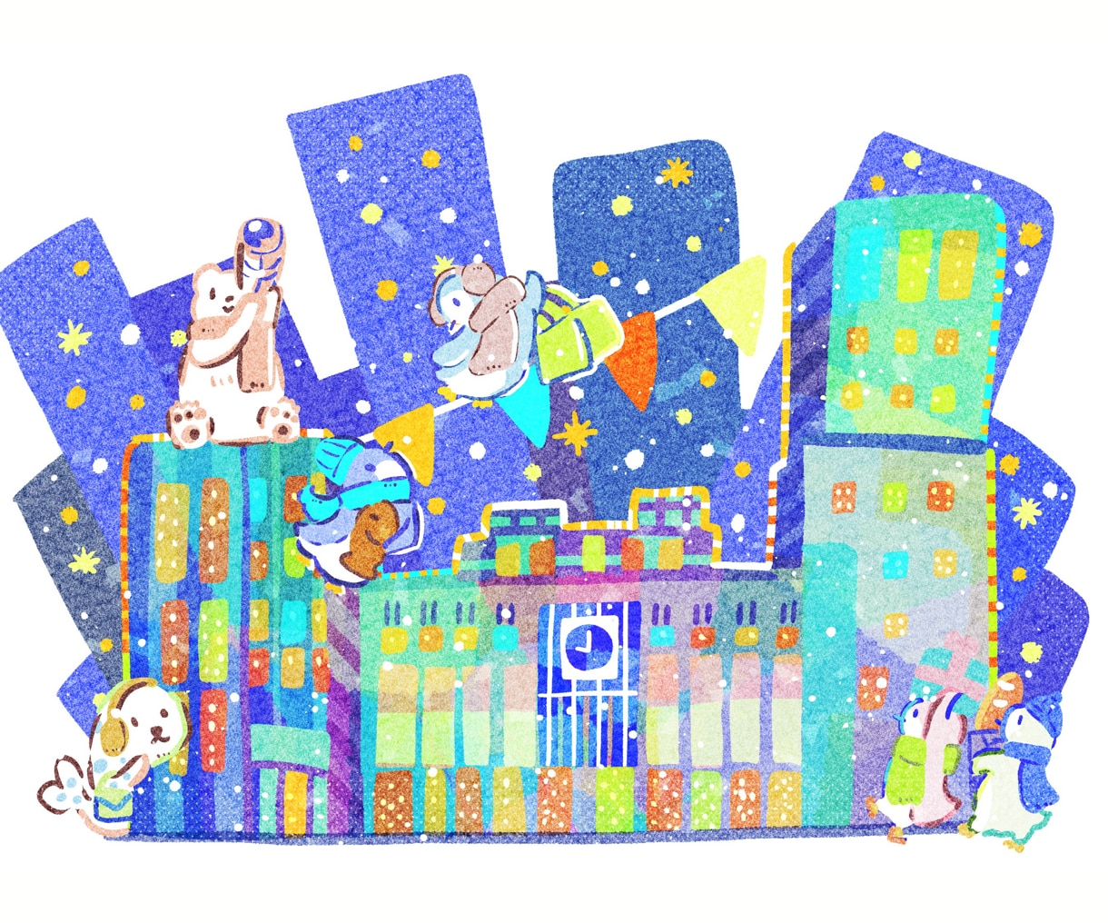 手描きのゆるふわ可愛いイラストを描きます 商用利用◎ 絵本のような優しく可愛い絵柄です。用途様々。 イメージ5