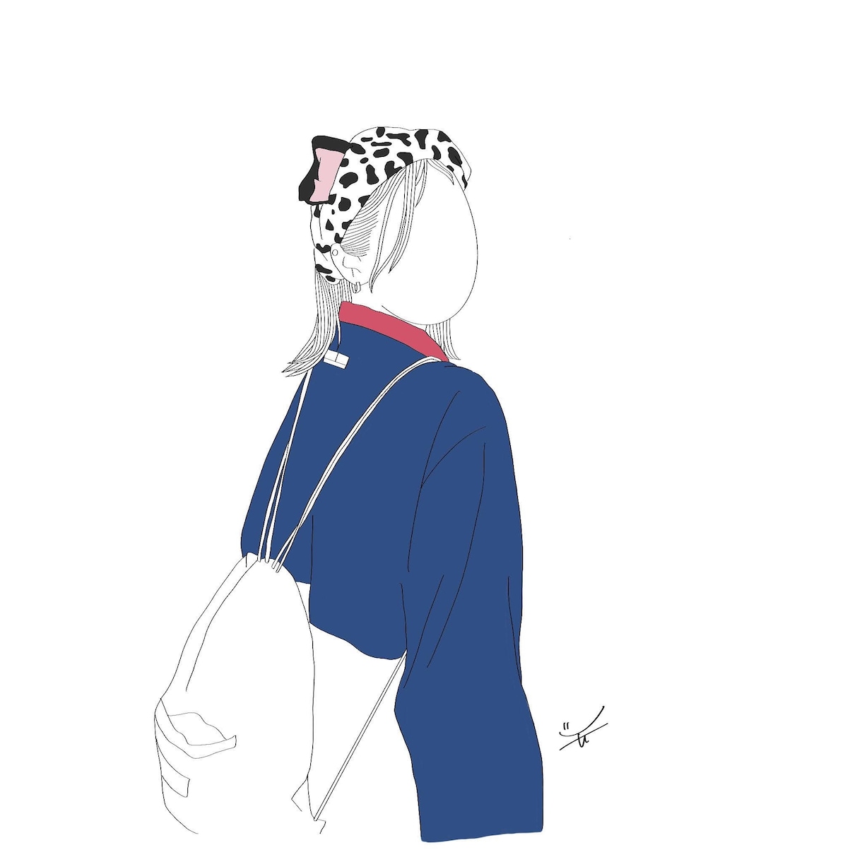 お洒落なイラスト描きます アイコンや名刺用に淡色でデザインします イメージ9