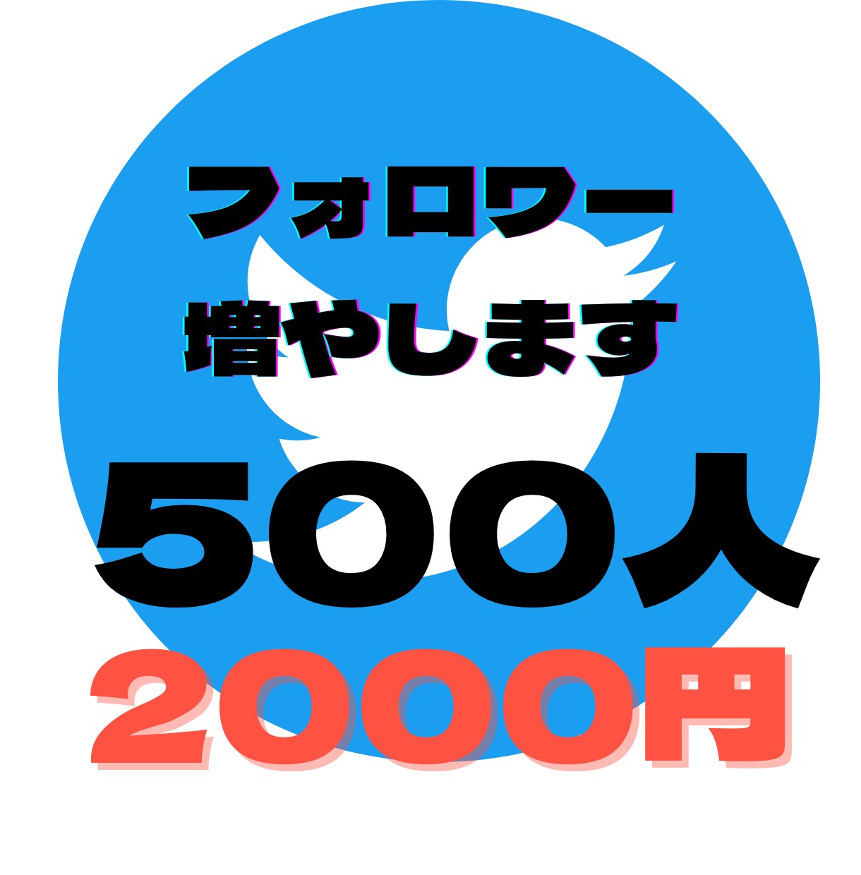 Twitterの日本人フォロワー増加を応援します 格安！補填あり！凍結リスク無！ Twitterﾌｫﾛﾜｰ増加 イメージ1