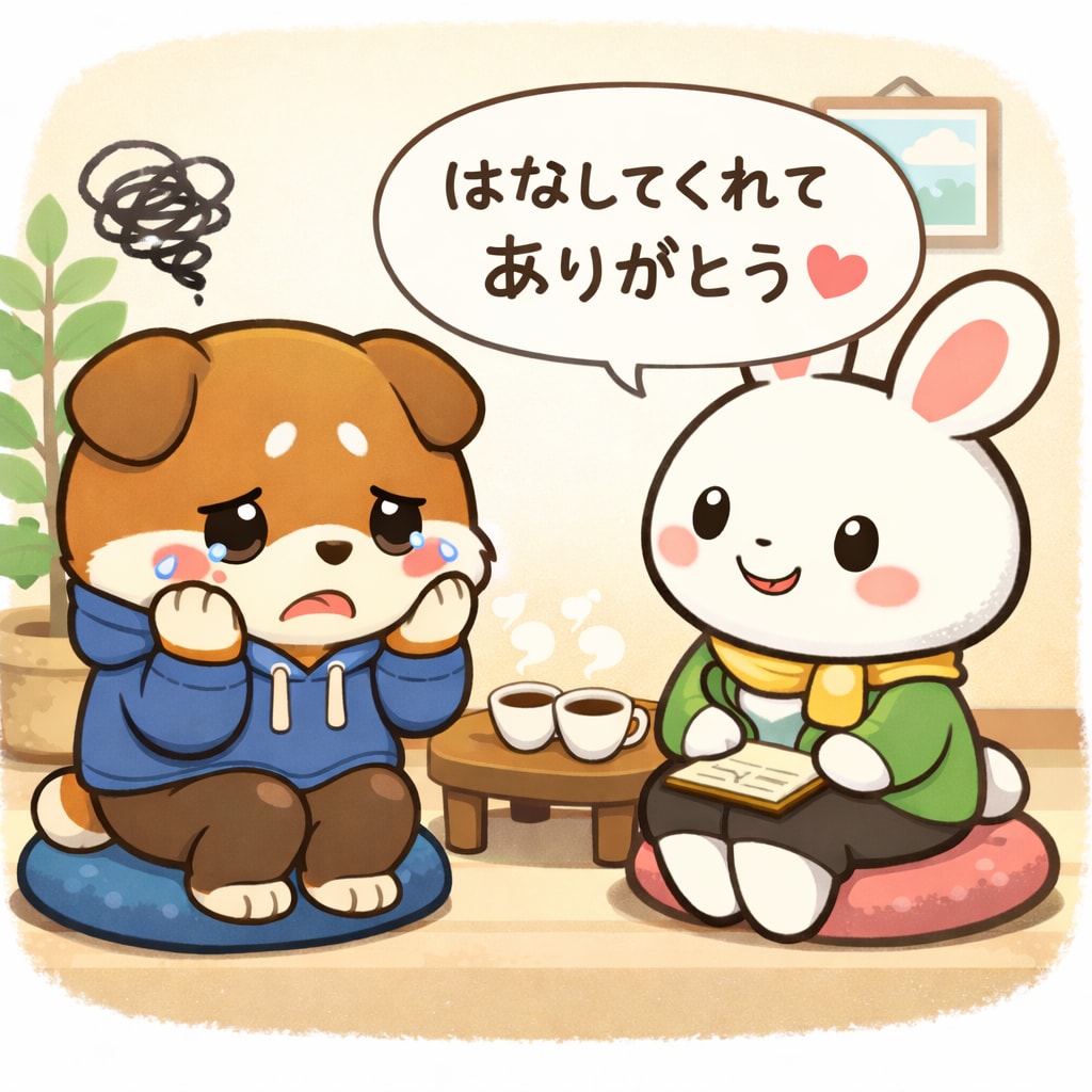 心に抱えたしんどい気持ちチャットでゆっくり聞きます 吐き出すだけで気持ちもラクになると思います。 イメージ1