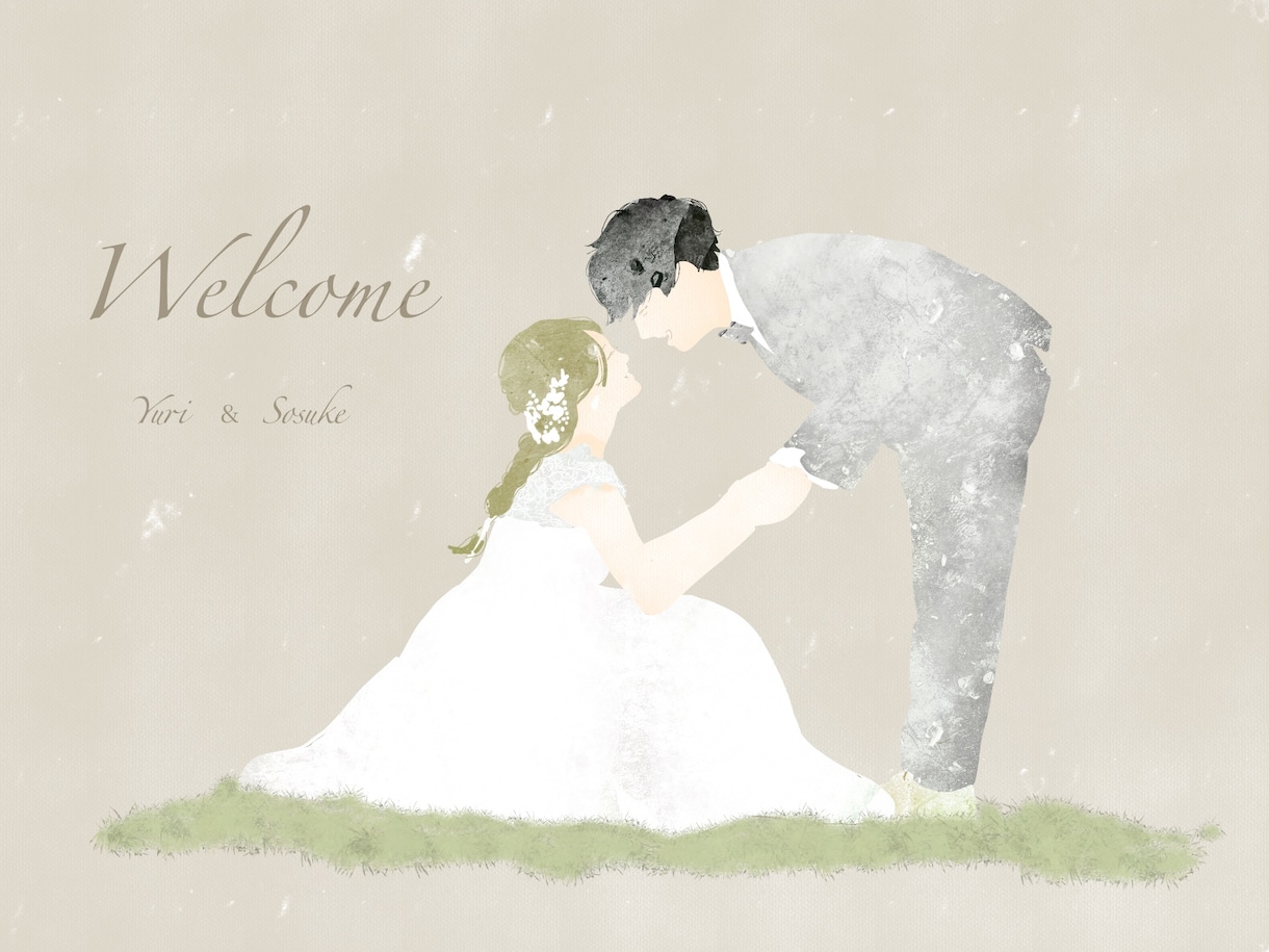 ウェディングのイラスト描きます ✨お写真を淡くて優しいイラストにします イメージ2