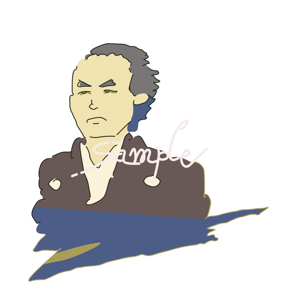 挿絵イラスト・似顔絵　描きます 色に特徴を付けたシンプルな線画です。 イメージ2