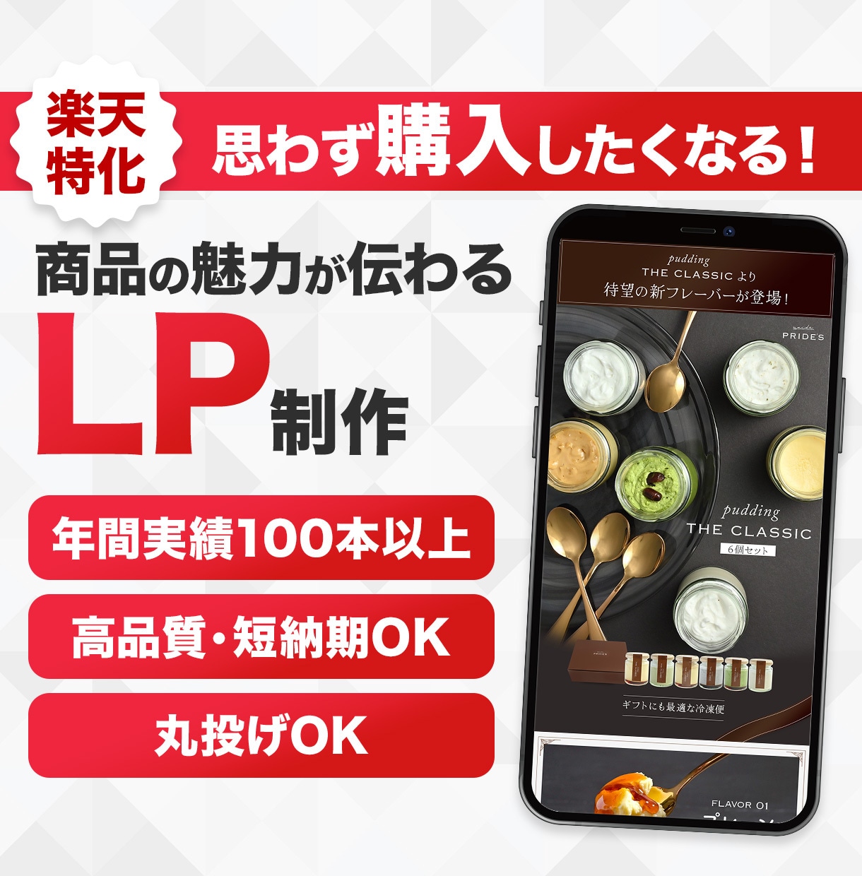 楽天市場特化！売れるLP/商品ページ制作します 【PSD付】楽天30店舗以上の専任デザイナー！丸投げOK！ イメージ1