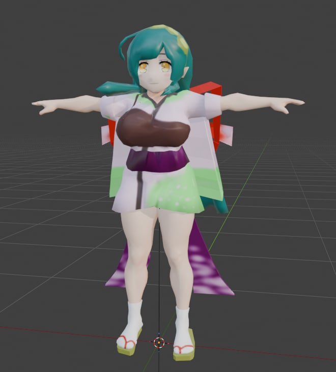 Blenderで3Dキャラクターを制作いたします アニメ調中心，Mixamo対応リグ・ウエイト付けまで対応 イメージ3